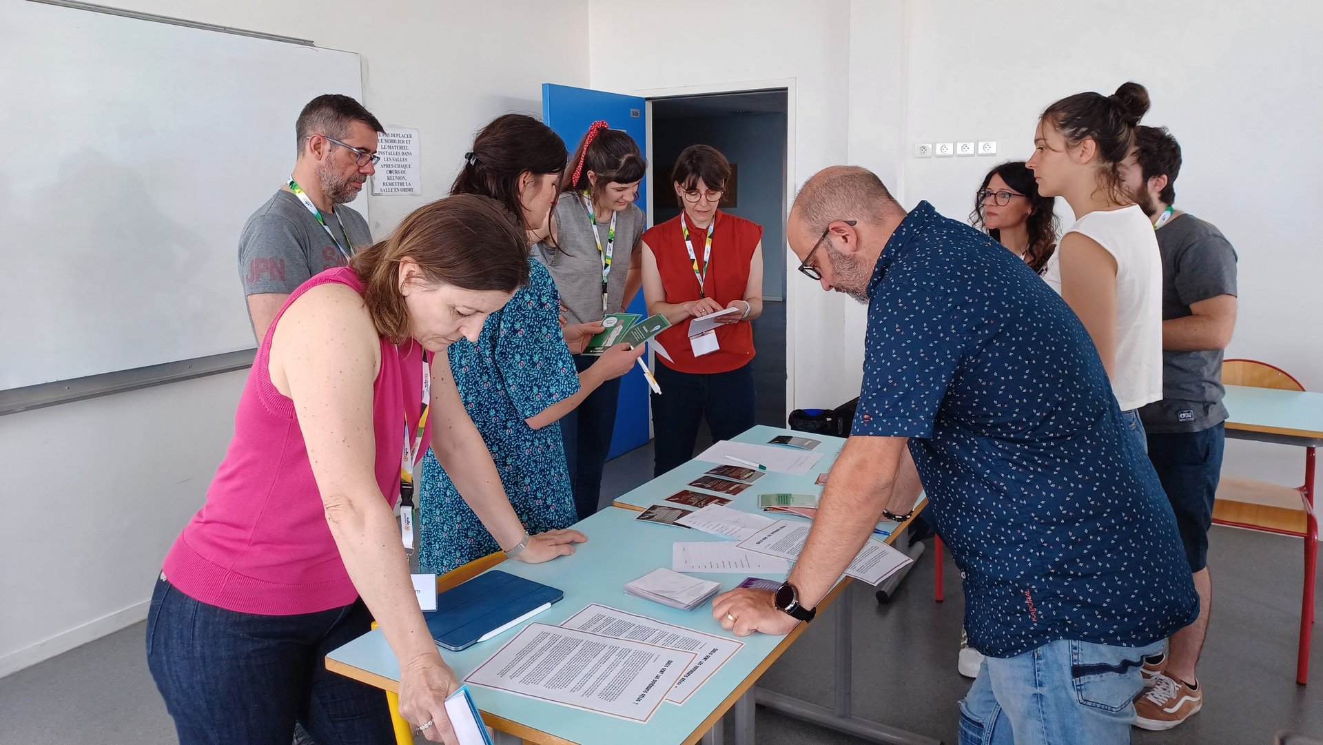 Les ateliers étaient parfois l'occasion de tester des jeux développés par les groupes de travail